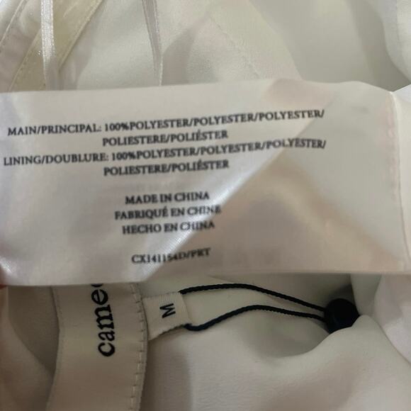 NEW Cameo White Black Striped Strapless Sleeveless Bandeau Tube Mini Dress Sz M - Picture 5 of 5